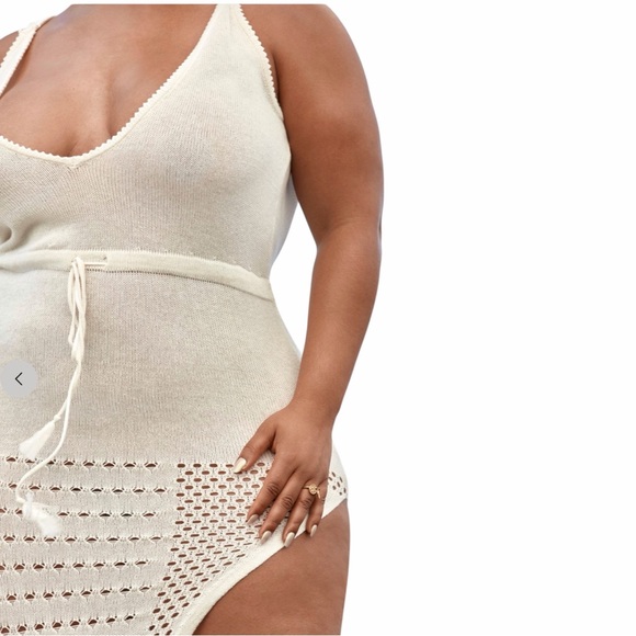 NWT Tabria Majors X FTF ‘The Cover Up' Crochet Dress in Natural Size 2/ 2X - Picture 3 of 11